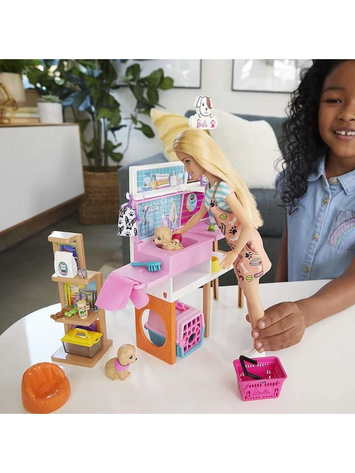 Barbie Pet Salon | Barbie | Mattel GRG90 | Puppe mit Haustieren & Accessoires günstig kaufen onesize