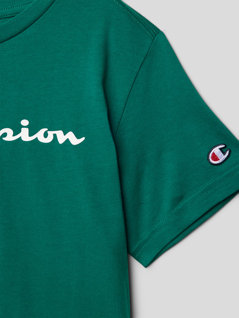 T-Shirt mit Logo-Print in grün