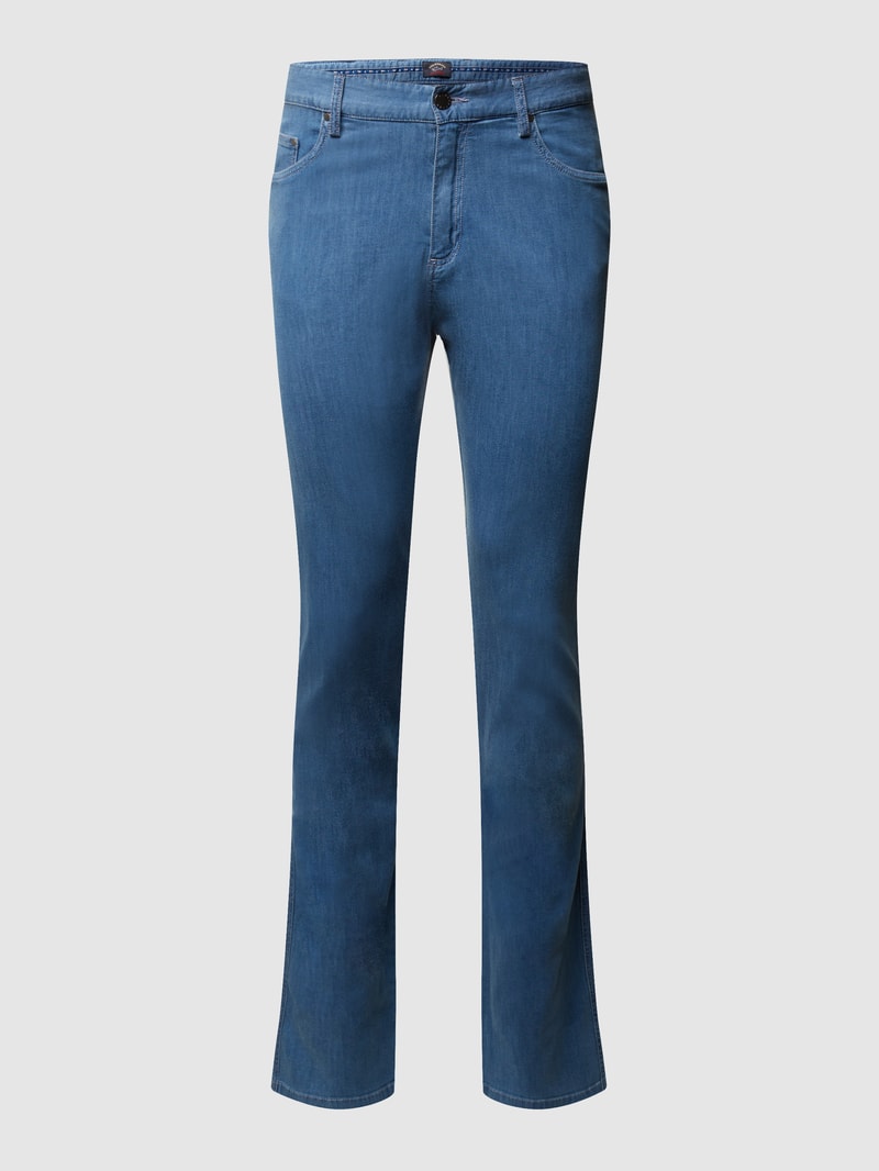 Jeans mit Stretch-Anteil in gerader Passform in jeans