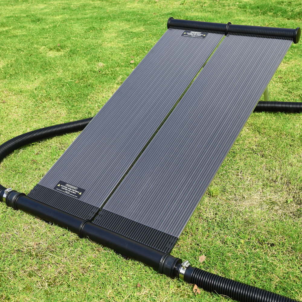 Casaria monzana® Poolheizung Solar Anthrazit 116x66x6cm