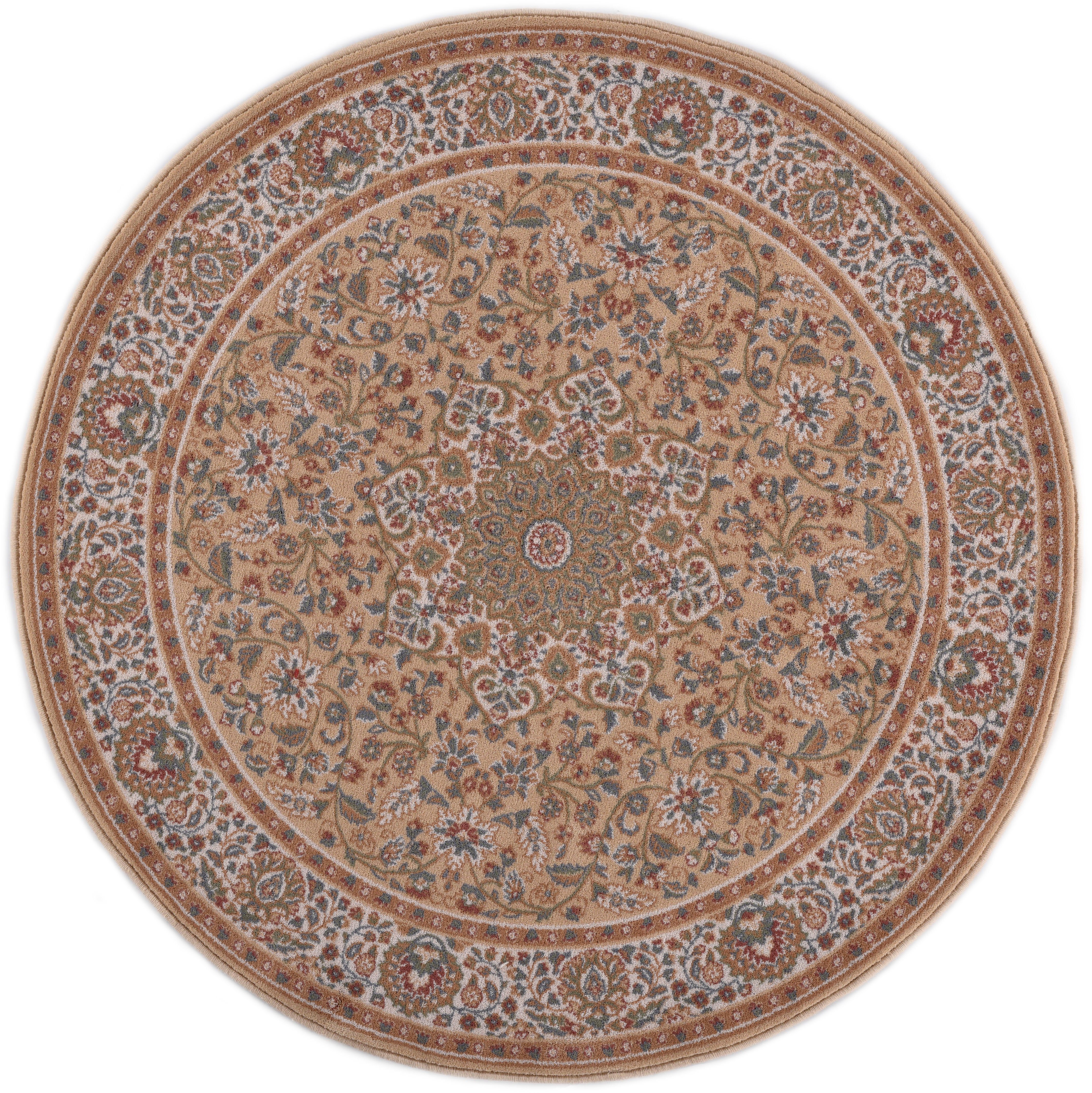 Wollteppich Dolna - 859, THEKO, rund, Höhe: 10 mm, Kurzflor, reine Wolle, Orient-Optik