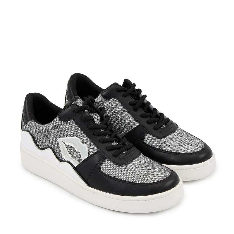 Baskets en cuir Loulou party argent