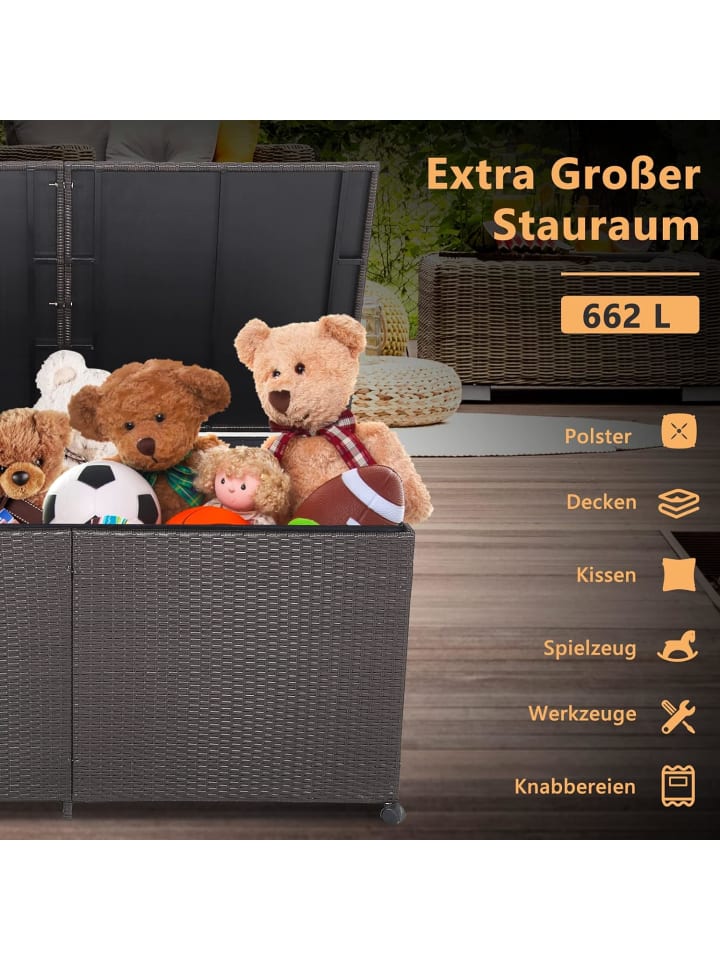 COSTWAY Gartenbox 662 L in Braun günstig kaufen 150 cm