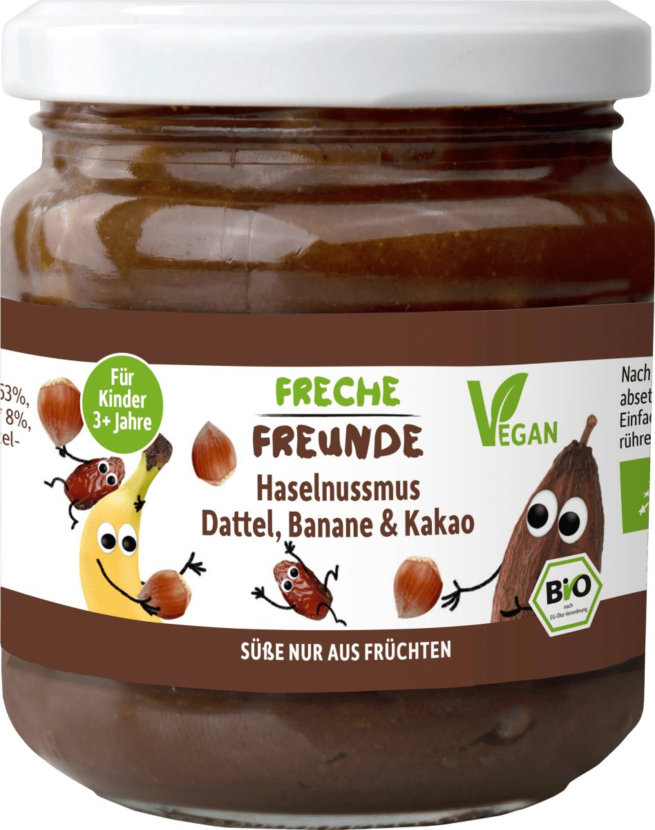 Haselnussmus Datteln, Banane & Kakao, ab 3 Jahren, 180 g