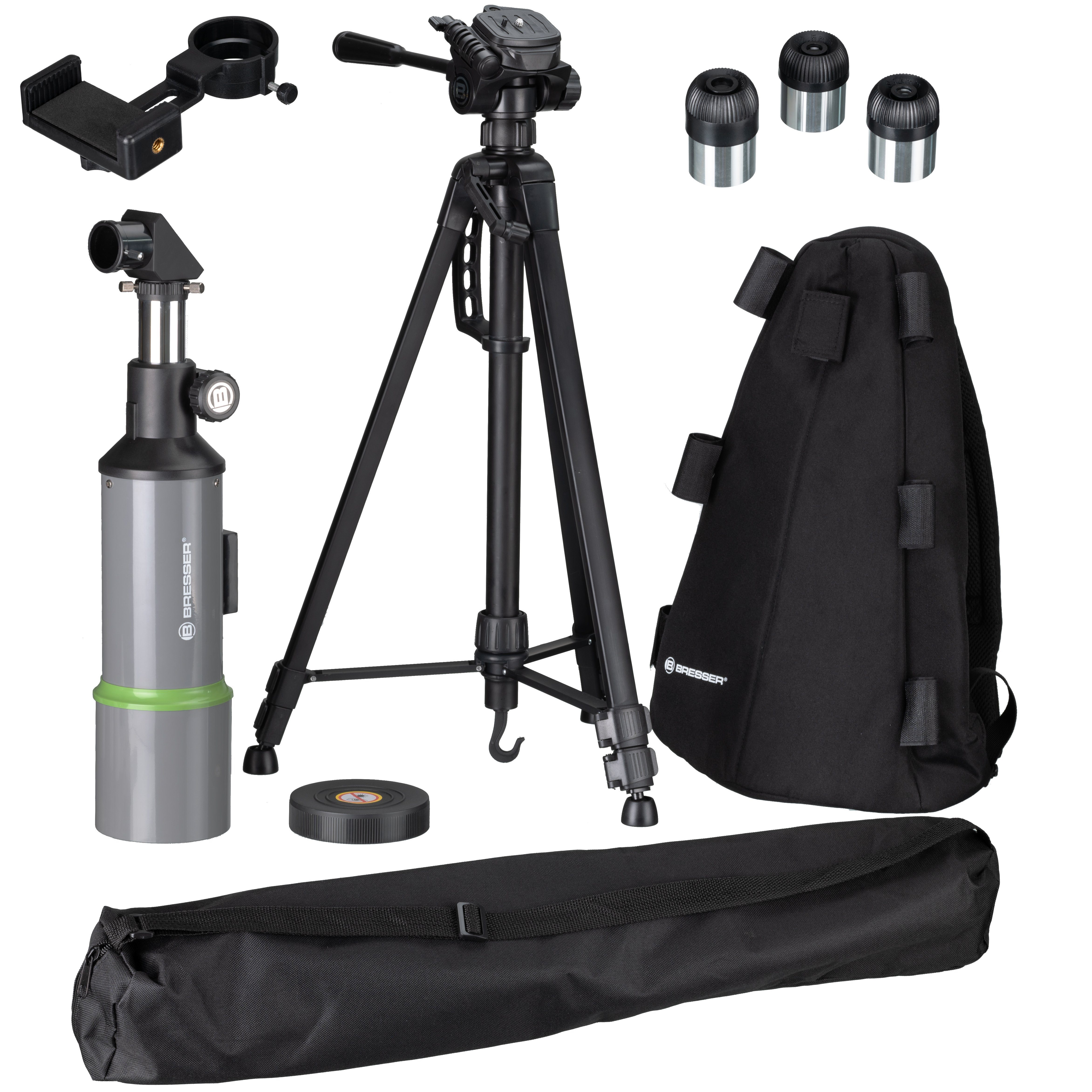 BRESSER Teleskop NightExplorer 80/400 Reise mit Rucksack