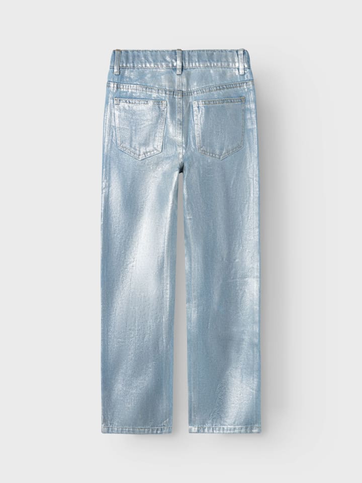 name it Metallic Jeans NKFROSE STRAIGHT JEANS in light blue denim günstig kaufen