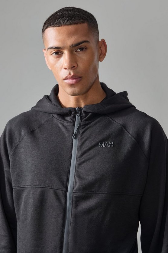 Man Active Hoodie mit Reißverschluss