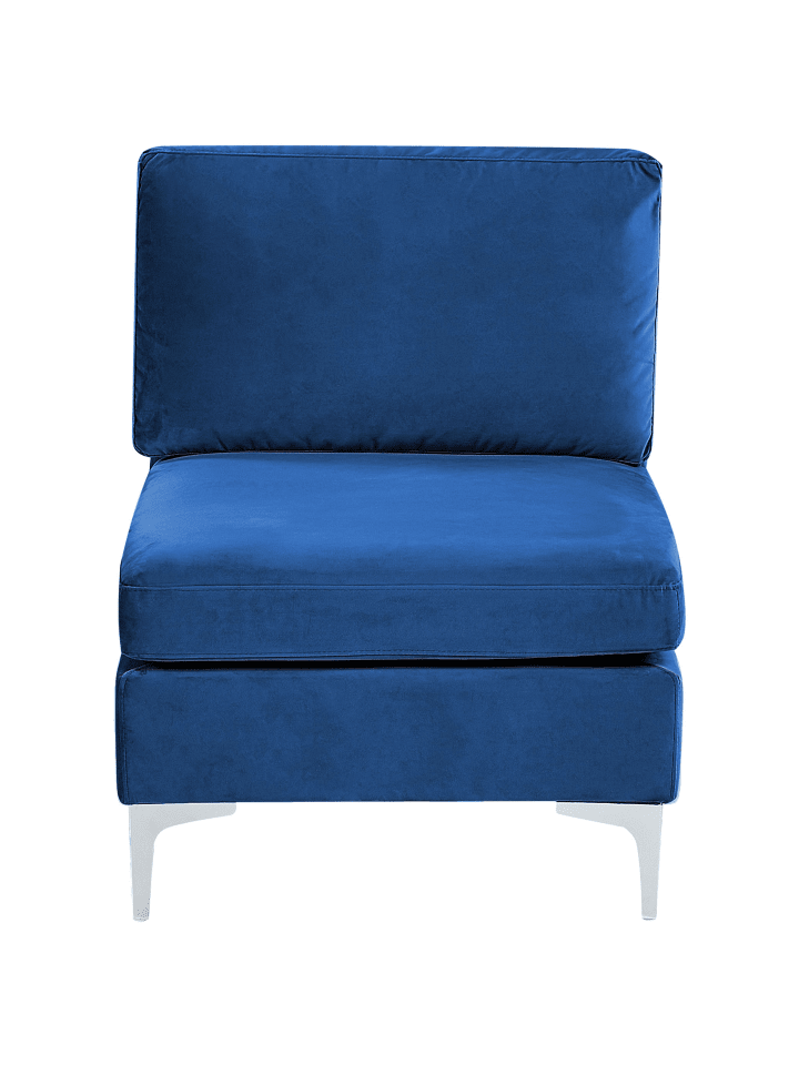 Beliani 2-tlg U-förmiges Sofa EVJA in Blau günstig kaufen onesize