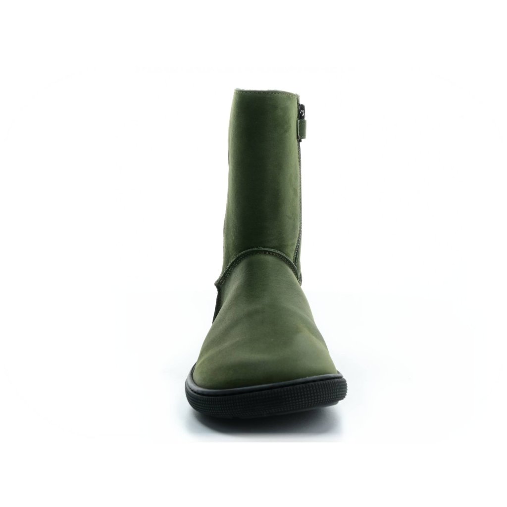 Koel4kids Fina Khaki 08L002.231-350 dunkelgrüne Barfuß-Halbstiefel