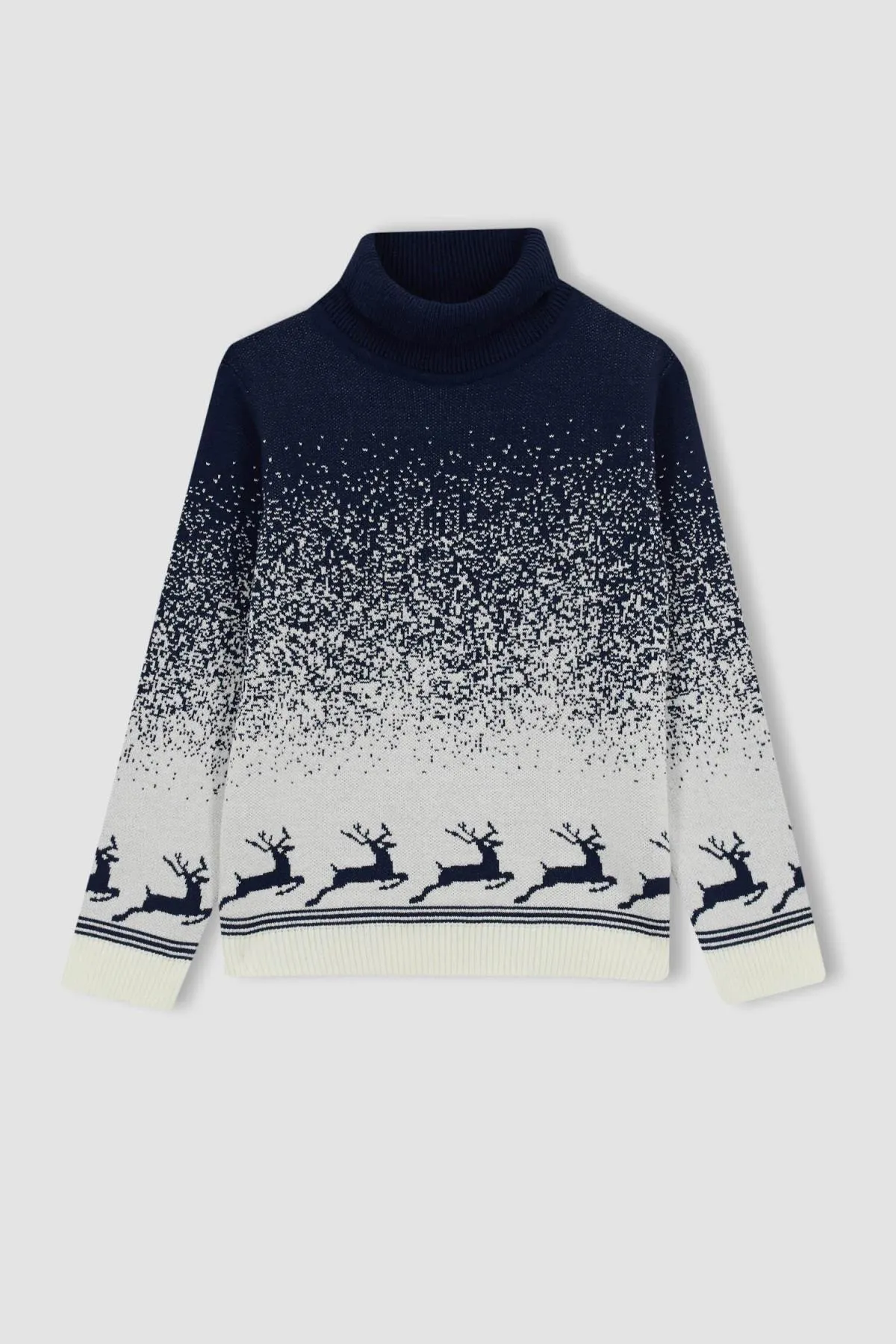 DeFacto  Rollkragenpullover mit Weihnachtsmotiv für Jungen