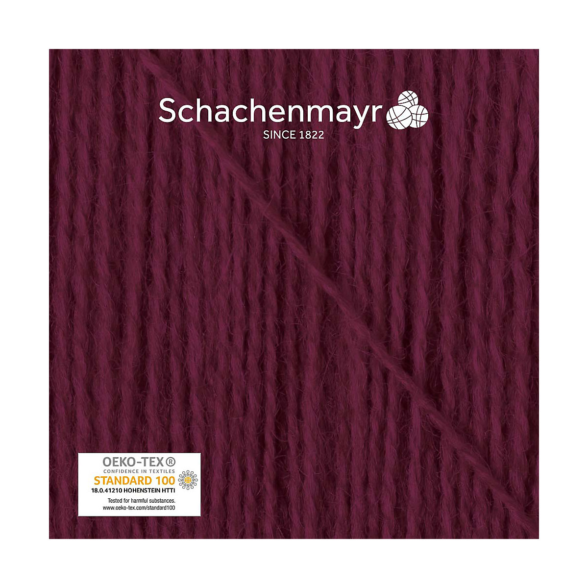 Handstrickgarne 2-fädig Uni, 5g Burgund
