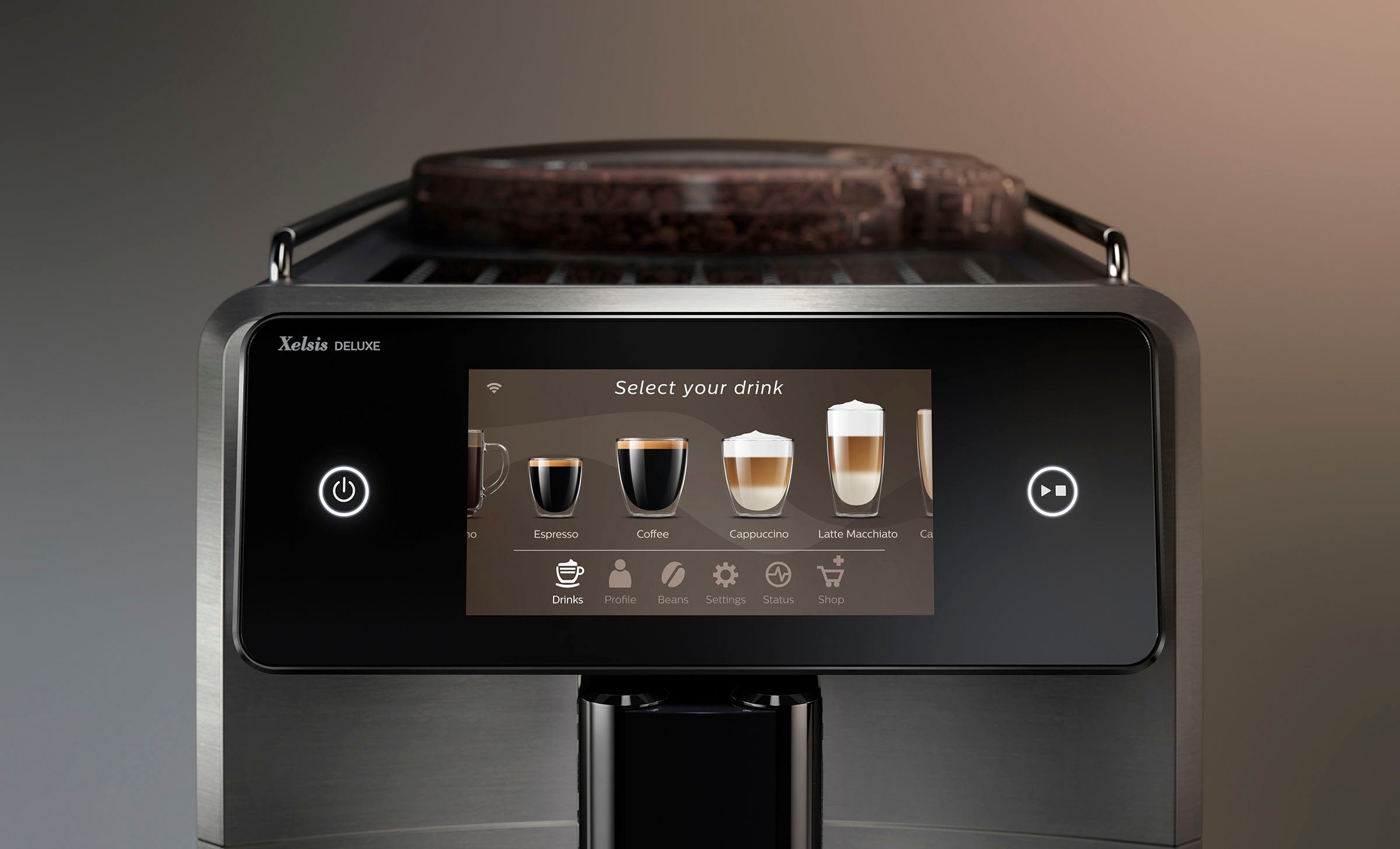 Saeco Kaffeevollautomat Xelsis Deluxe SM8785/00, für 22 Kaffeespezialitäten, mit 8 Benutzerprofilen und 5
