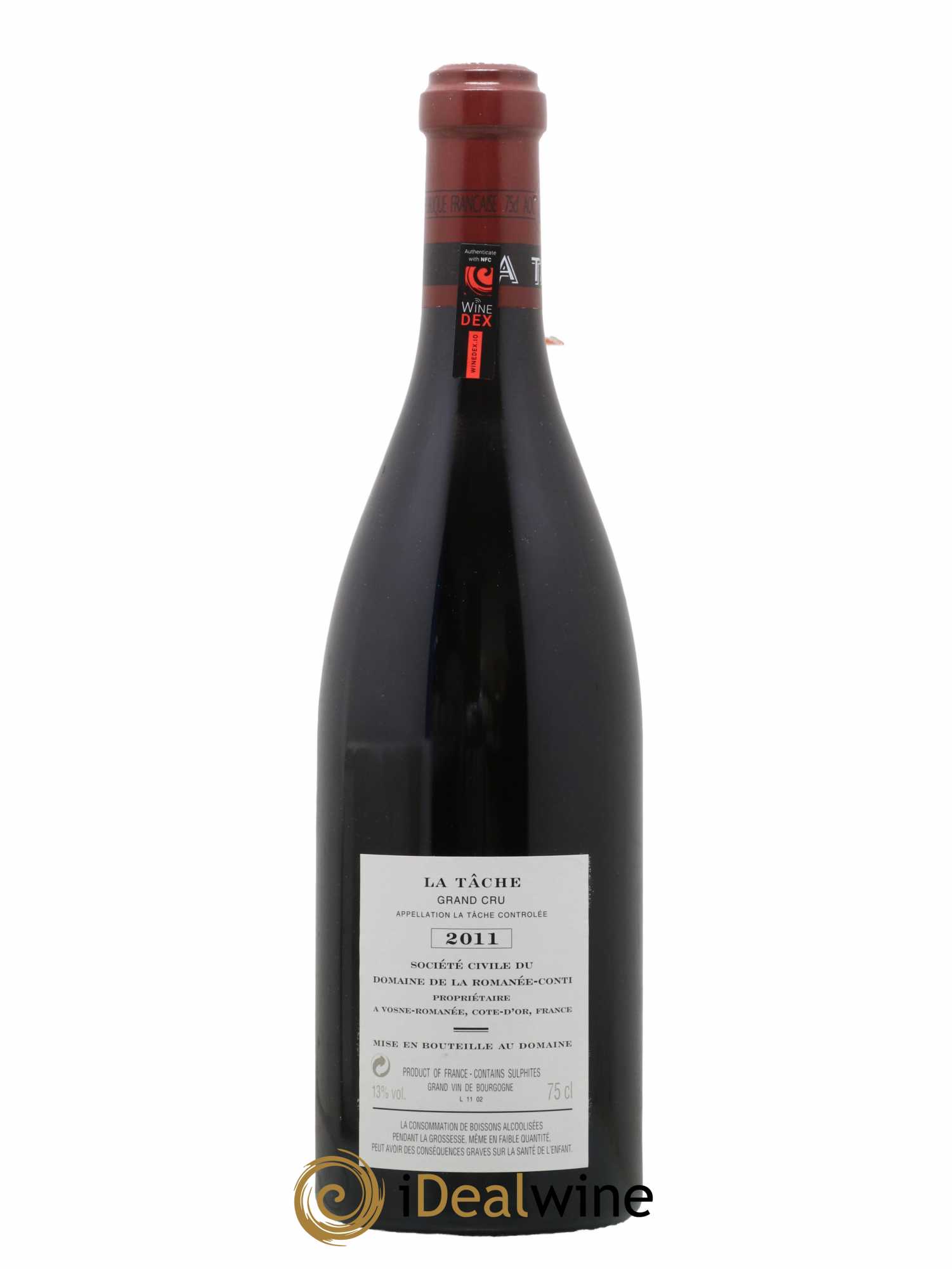 La Tâche Grand Cru Domaine de la Romanée-Conti  2011 - Lot de 1 Bouteille