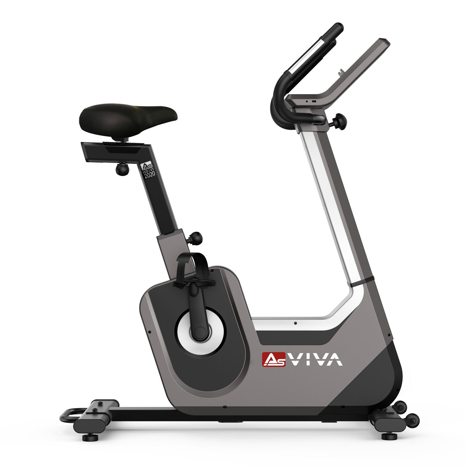 AsVIVA Ergometer Heimtrainer & Ergometer AsVIVA H25 Studio Pro, 6 virtuelle (Real-Live) Trainingsszenen, MP3 3,5 Klinke AUX-Anschluss