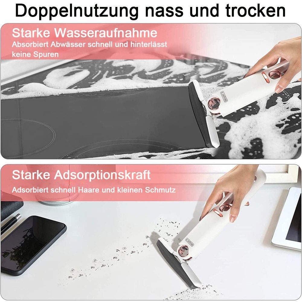 zggzerg Wischmopp Handwaschbarer Desktop-Reinigungs-Mini-Mopp, Wischmopp, Bodenwischer