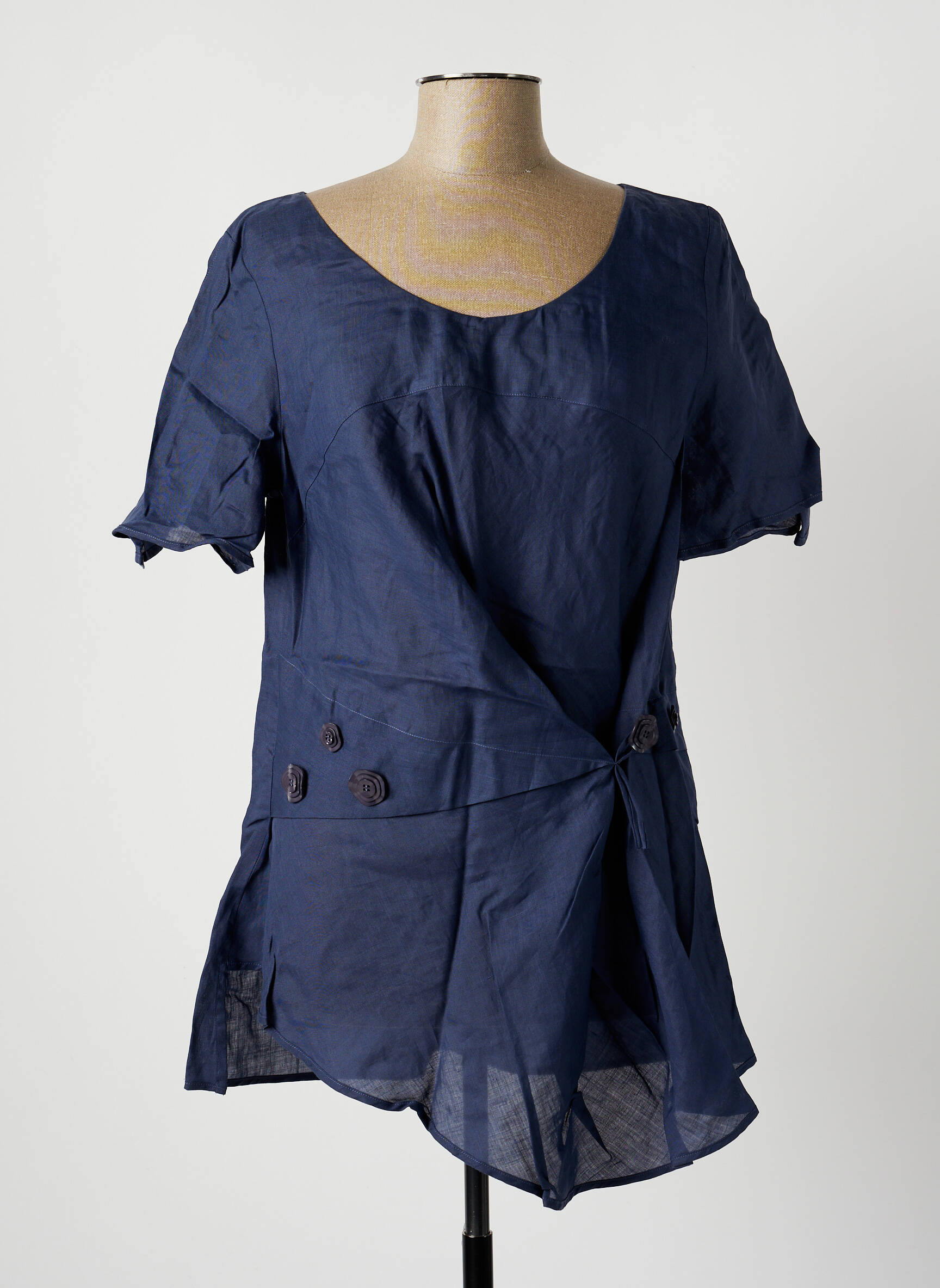 Rodika Tuniquemanchecourte Femme couleur bleu