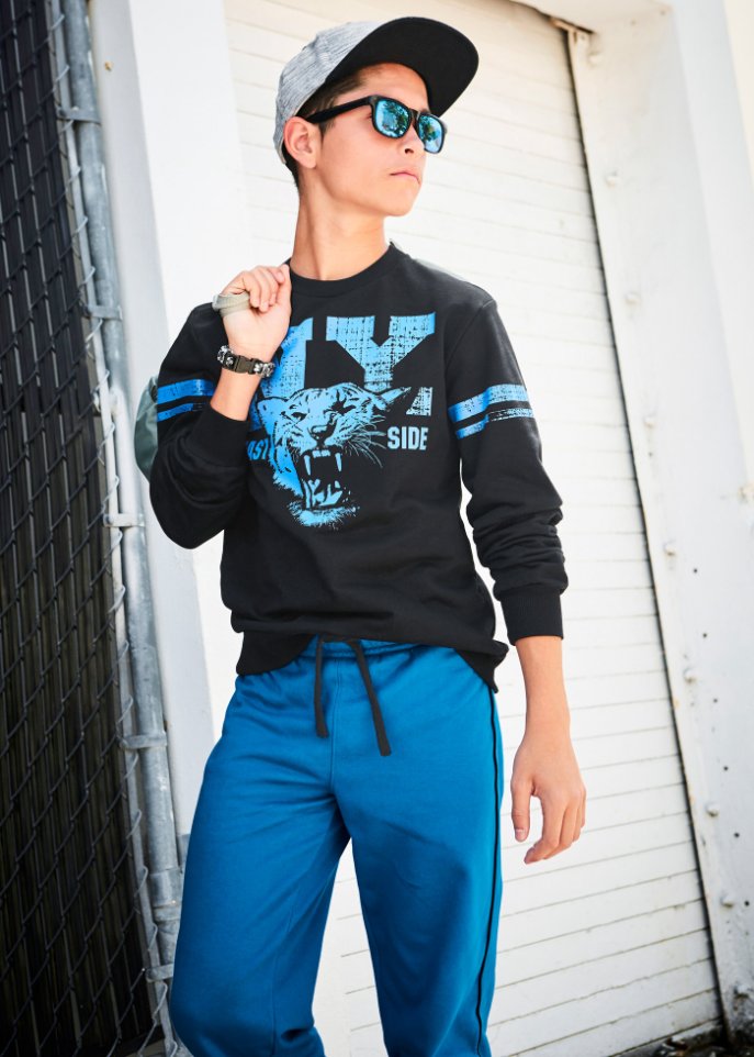 Sweatshirt mit College Druck