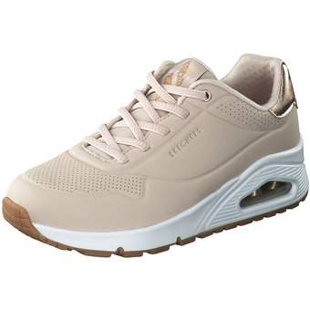 Skechers Uno Shimmer Away Sneaker in beige