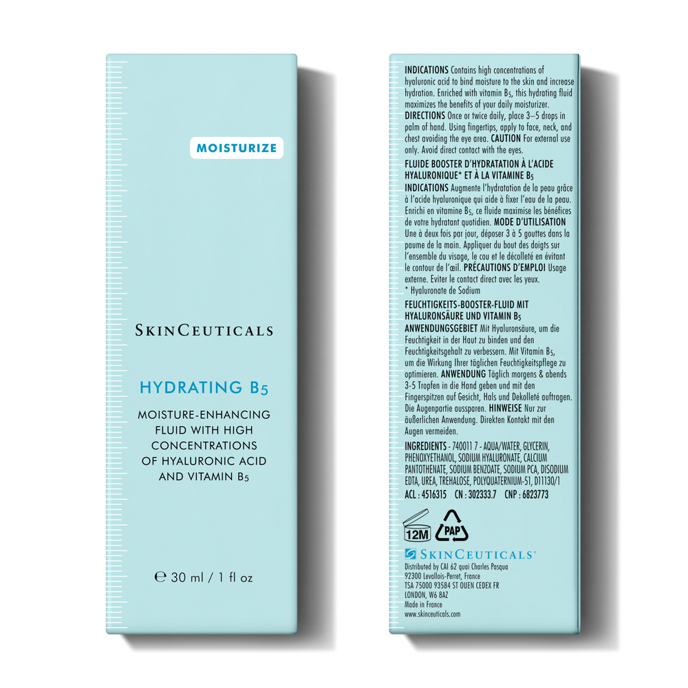 SkinCeuticals HYDRATING B5 SERUM Sérum hydratant visage à l'acide hyaluronique et vitamine B5