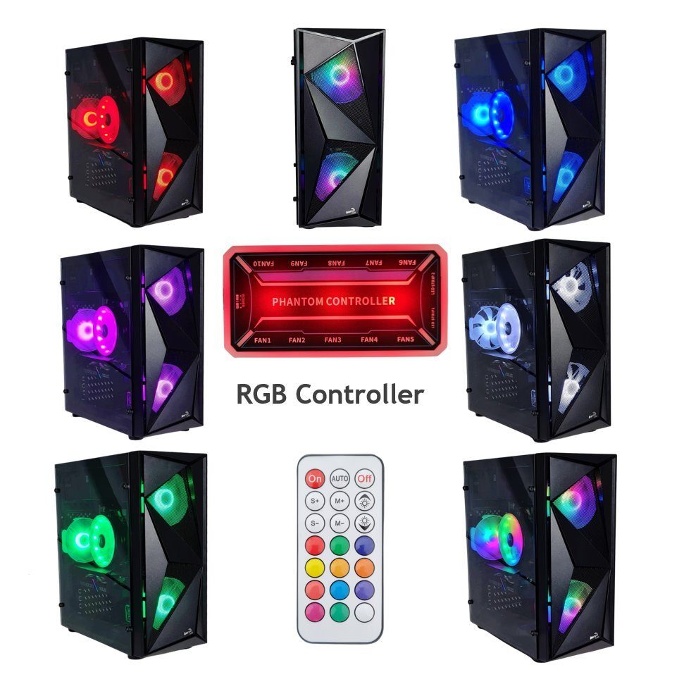 PC Store NCA Gaming PC Glider SSD HDD RGB Windows Gaming-PC (Intel Core i7, NVIDIA GeForce RTX 4060, 8GB Ram 240GB SSD ohne HDD GB RAM, Luftkühlung / Wasserkühlung, RGB Lüfter mit Controller)