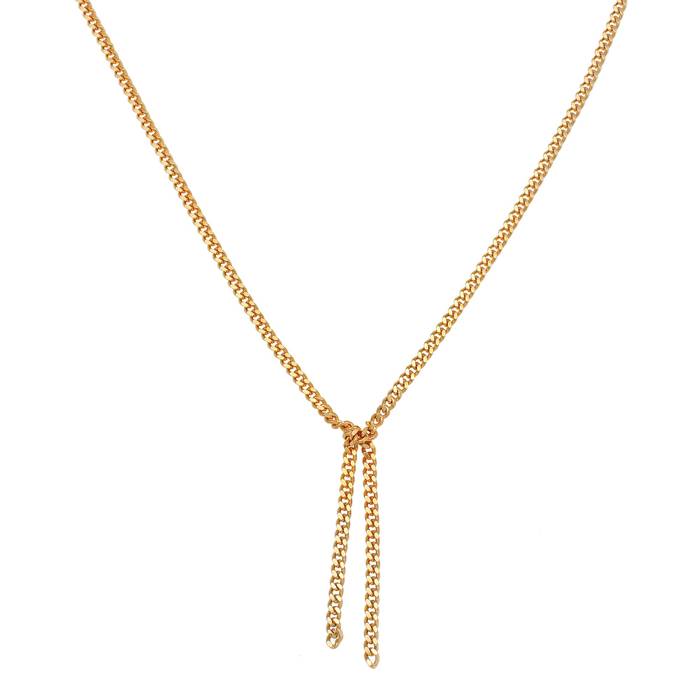 Elli PREMIUM Elli PREMIUM Collier Femmes Chaîne en Y Noeud Basique Tendance en Argent Sterling Bijoux