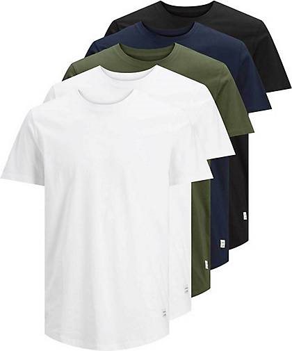 JACK & JONES T-Shirt JJENOA 5er Pack