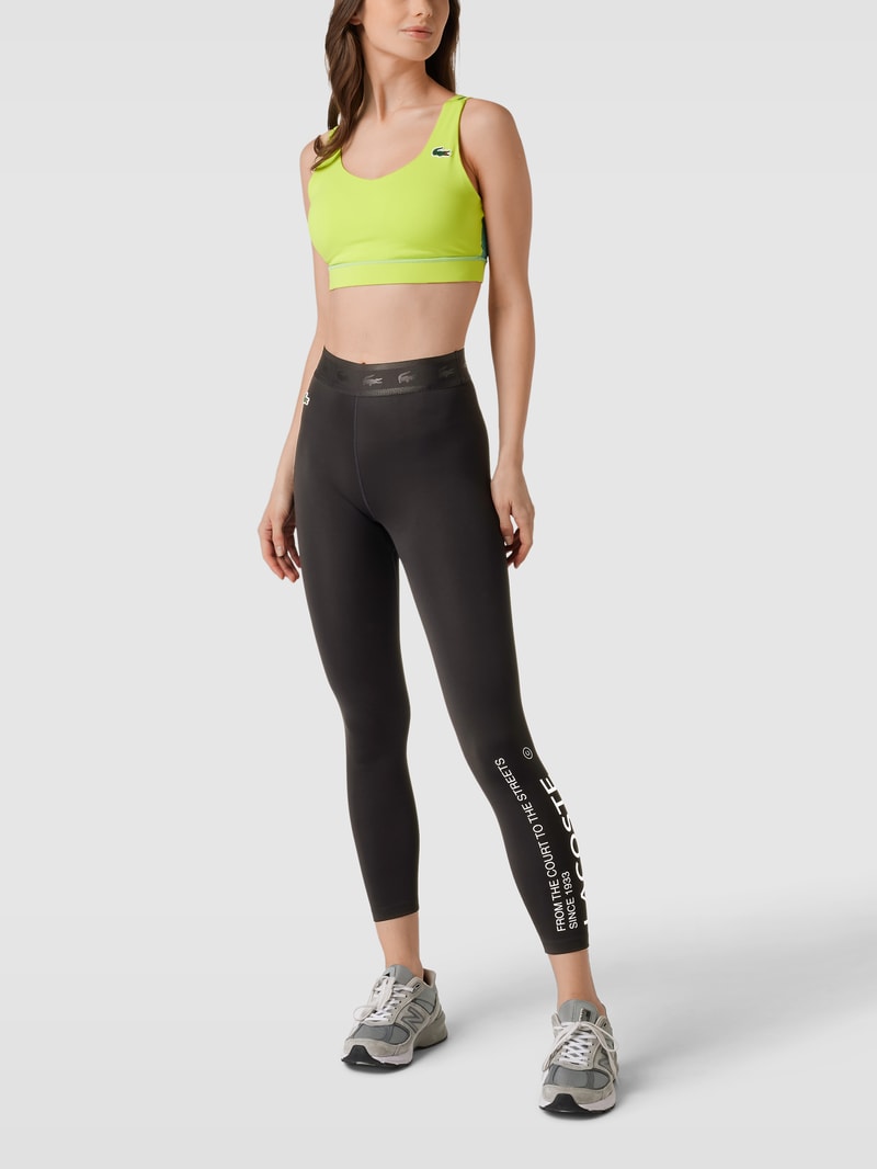 Leggings mit Statement-Print in schwarz