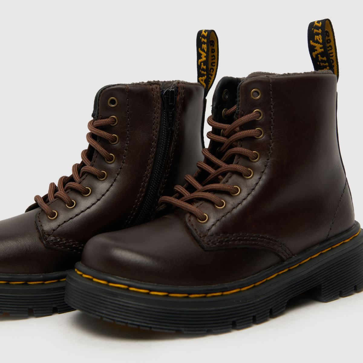 Dr Martens bruna 1460 pojkar småbarnsstövlar