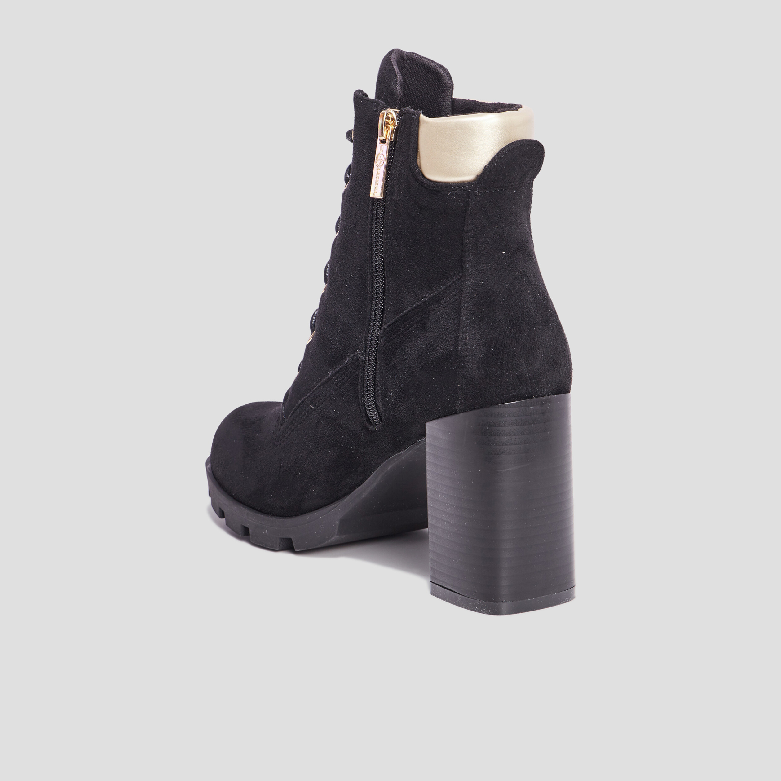 Bottines à talons à lacets noir femme | La Halle