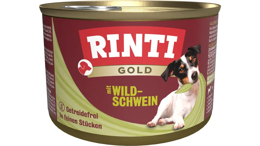 RINTI Hundenassfutter Gold Wildschwein 185 g