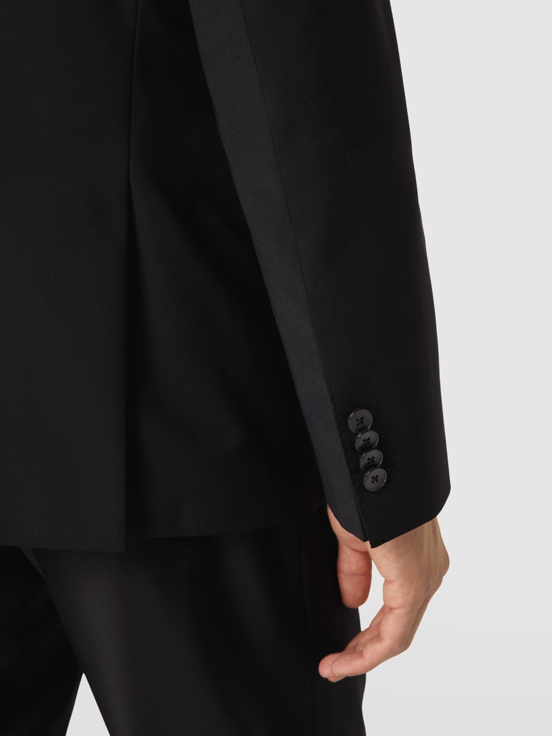 2-Knopf-Sakko mit Kissing Buttons Modell 'Huge' in schwarz
