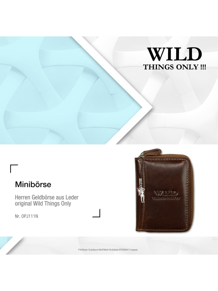 Wild Things Only Minibörse, Portemonnaie Leder ca. 8cm breit ca. 11cm hoch günstig kaufen onesize