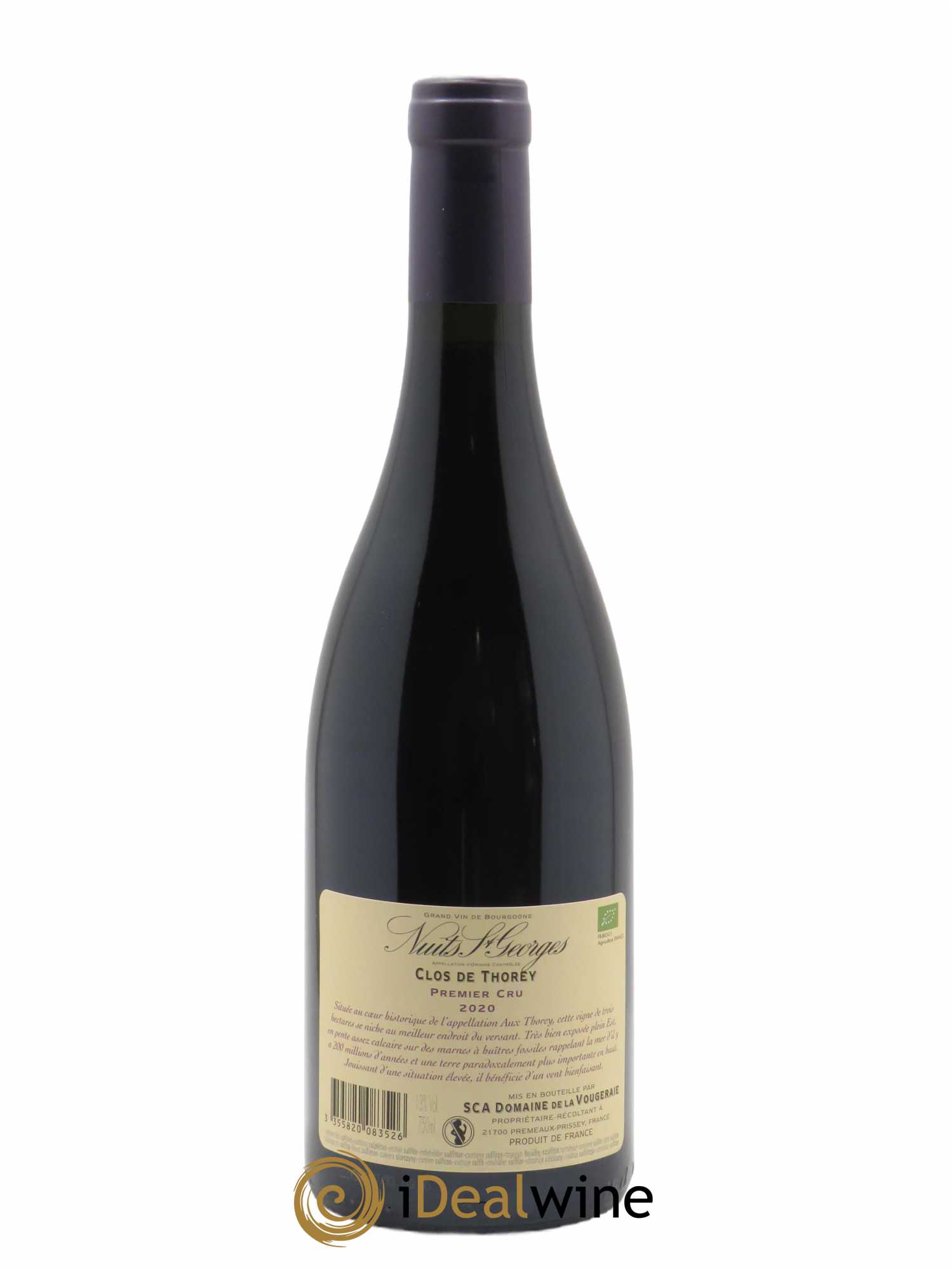 Nuits Saint-Georges 1er Cru Clos de Thorey La Vougeraie  2020 - Lot de 1 Bouteille