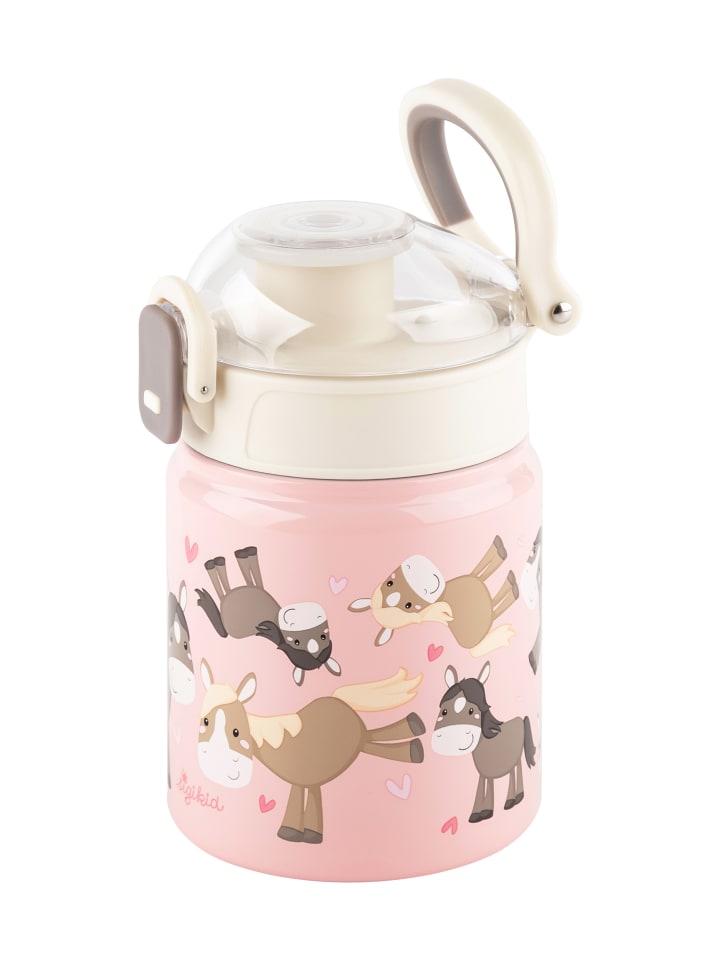 Sigikid Edelstahl-Trinkflasche Kindermotiv Pony, 400ml in rosa günstig kaufen onesize