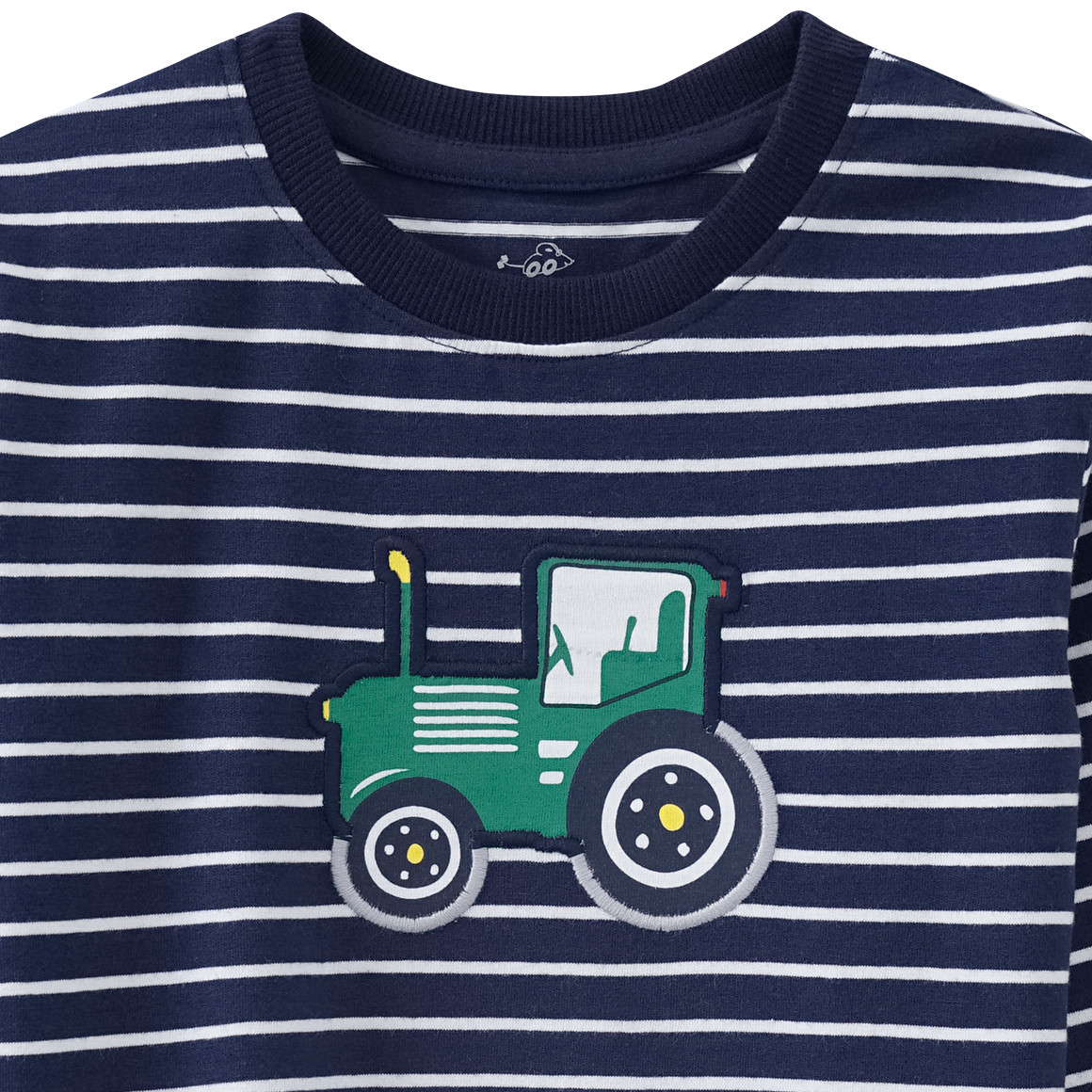 Kinder Langarmshirt mit Trecker-Applikation