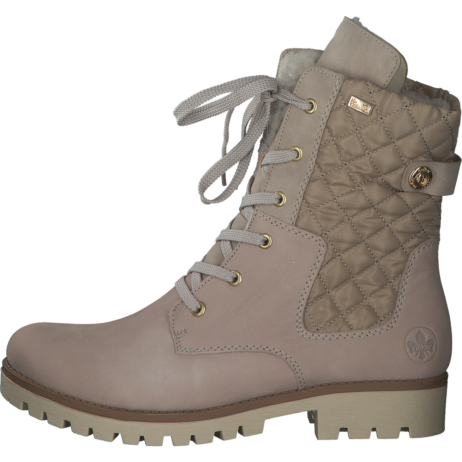 Rieker 78523, Schnürstiefeletten, Damen, Cliff/Beige/Champignon