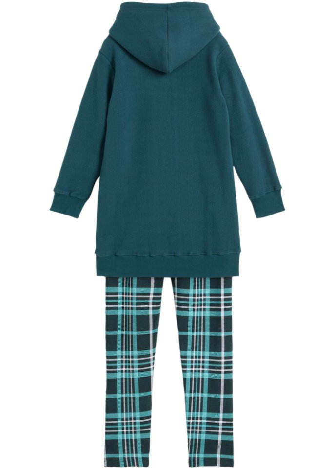 Mädchen Fleecekleid + Leggings (2-tlg.Set)