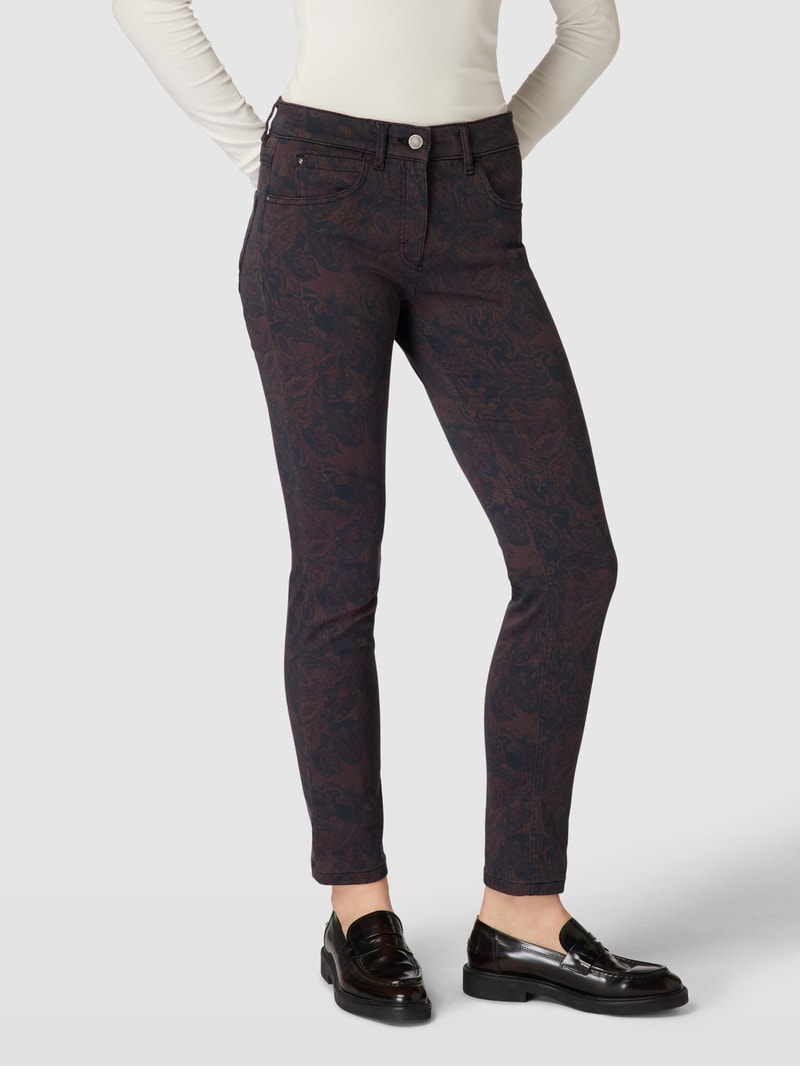 Jeans im 5-Pocket-Design Modell 'TWIGGY' in dunkelbraun