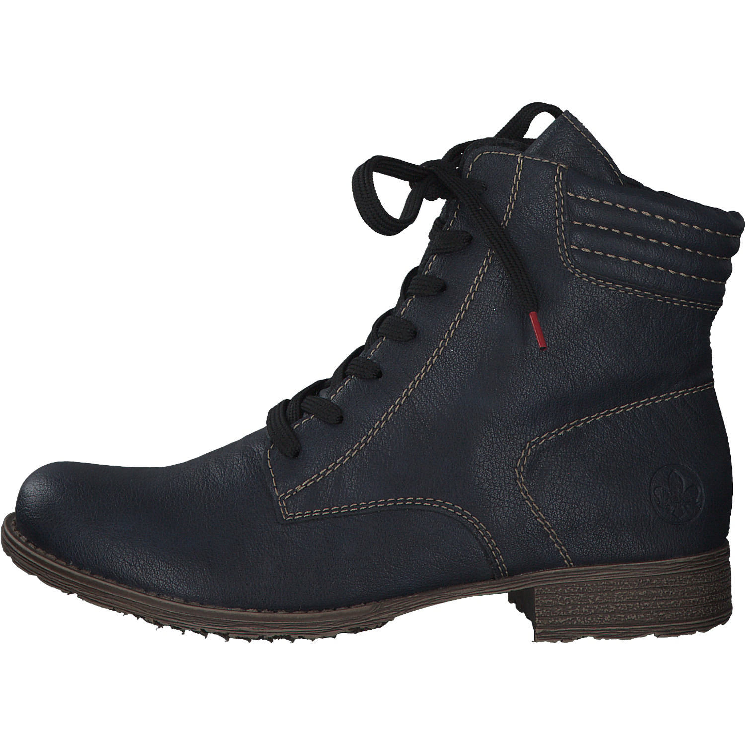 Rieker 70811, Schnürstiefeletten, Damen, Blau (Ozean)