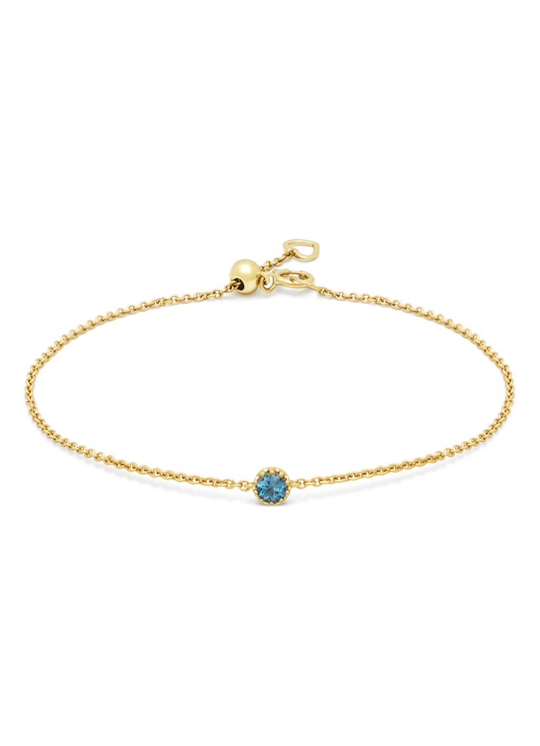 Diamond Point Yellow gold bracelet, 0.14 ct London topaz, Joy