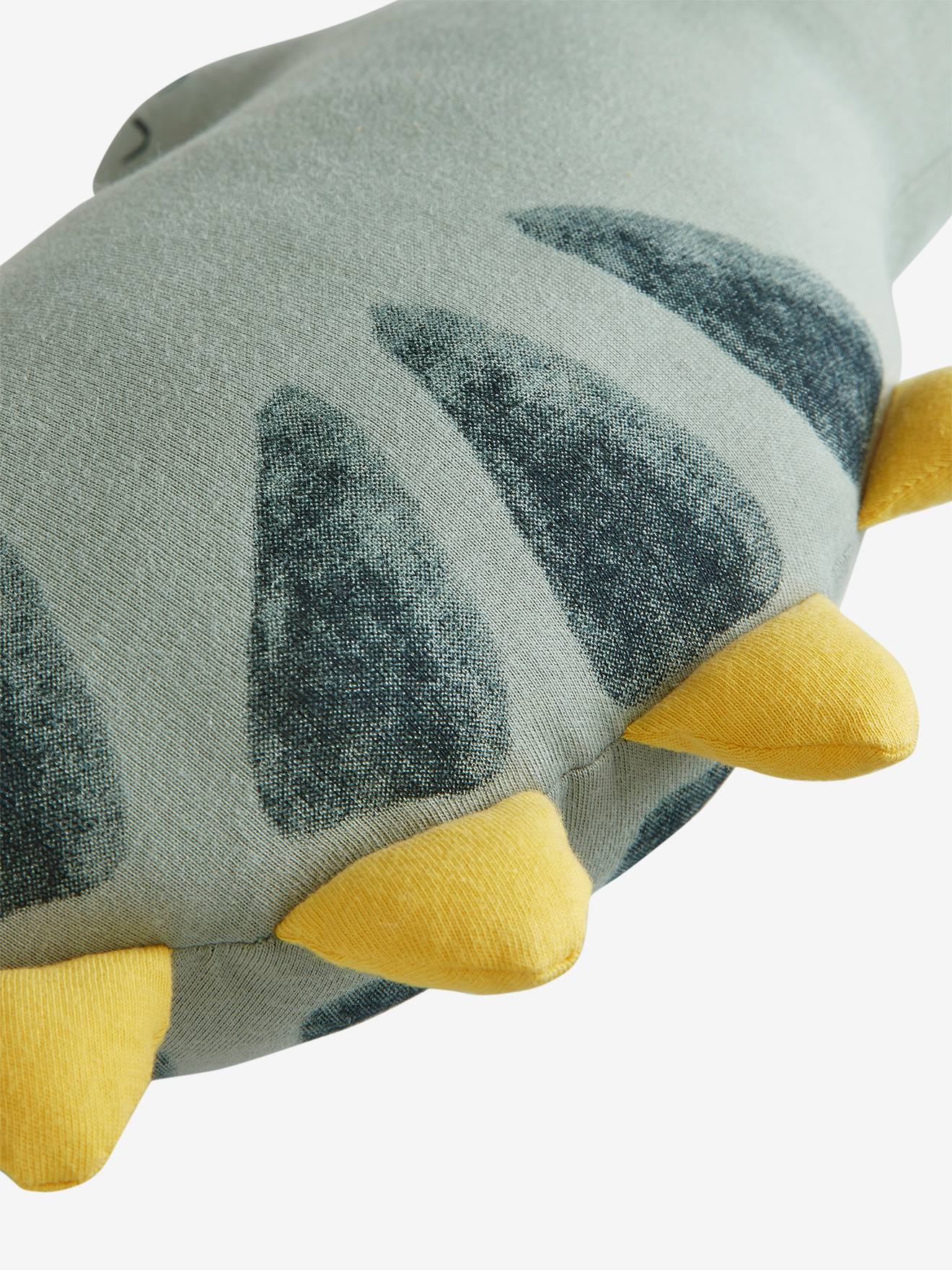 Vertbaudet 2er-Set Kinder Kissen KLEINER DINO - khaki+blau