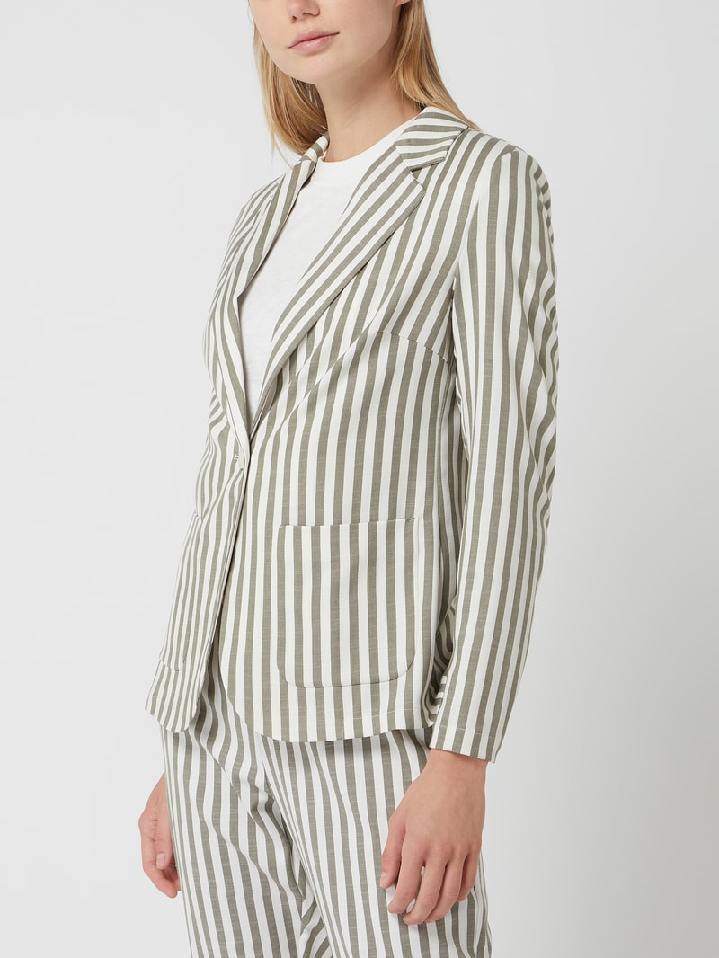 Blazer mit Streifenmuster in khaki