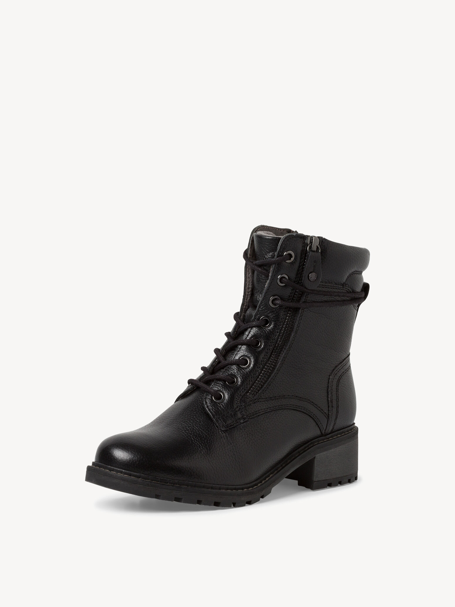 Bottine en cuir - noir