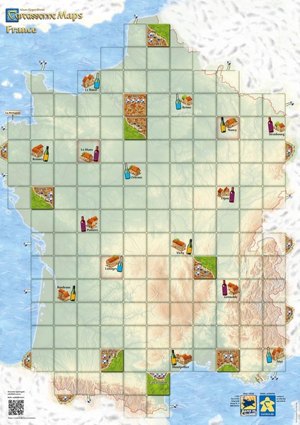 Carcassonne: Maps (7er Set) (Mini-Erw.) (deutsch/engl.)