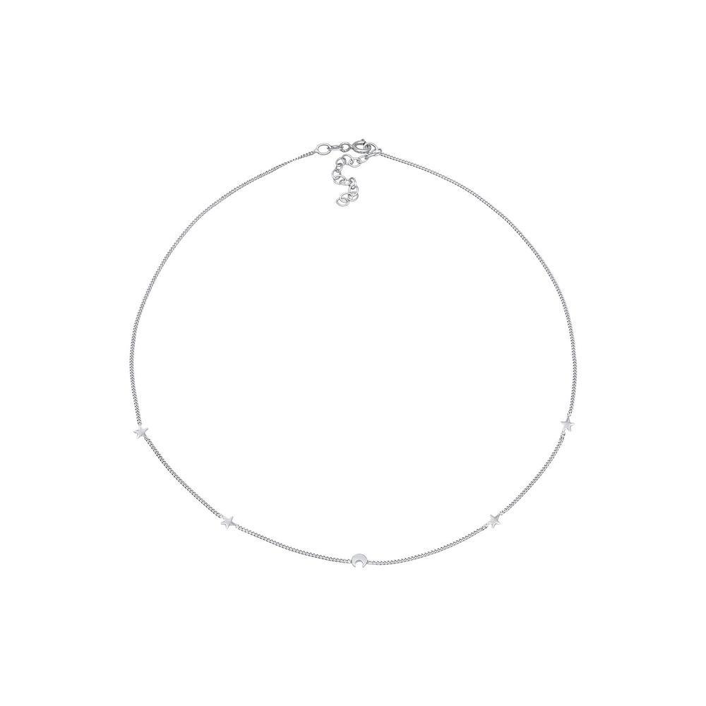 Elli Elli Collier Femmes Choker Étoiles Demi Lune Astro Trend Blogger en argent sterli collier