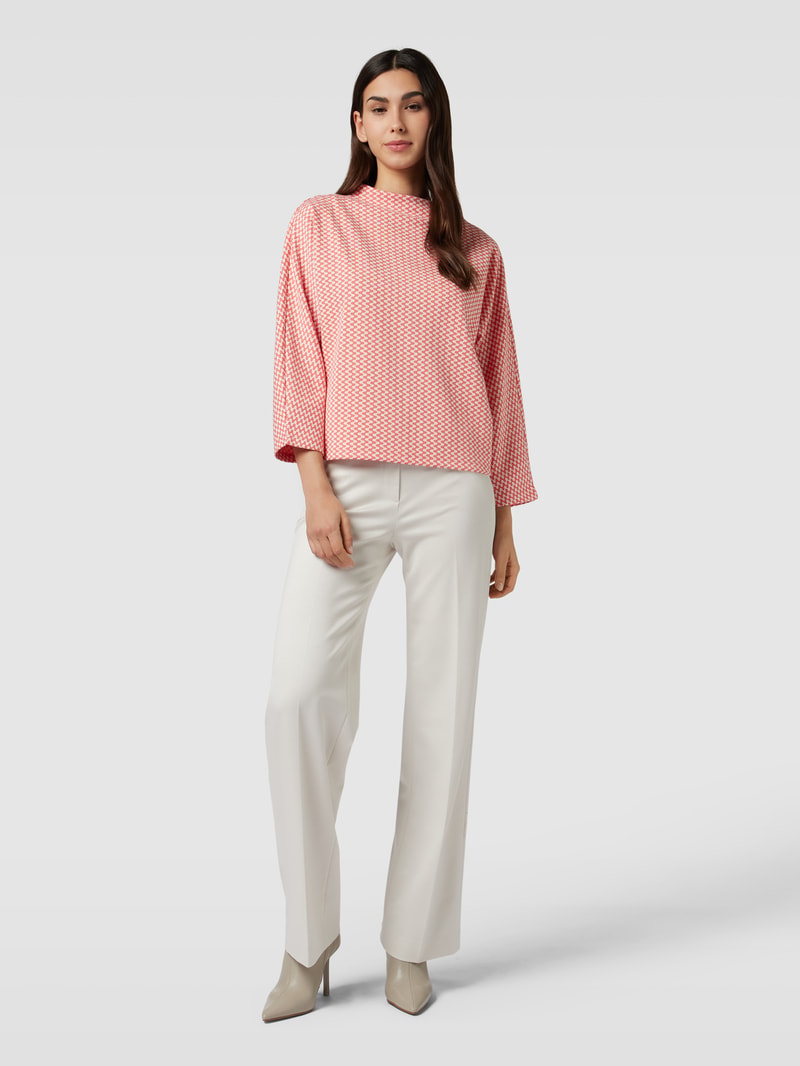 Sweatshirt mit Allover-Muster Modell 'Gillu' in koralle