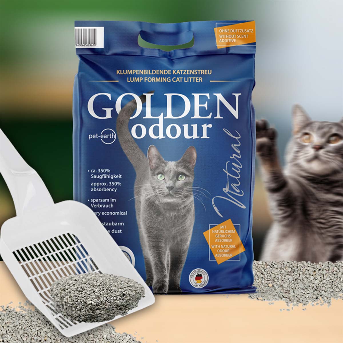 Golden Odour Natural Katzenstreu ohne Duftzusatz