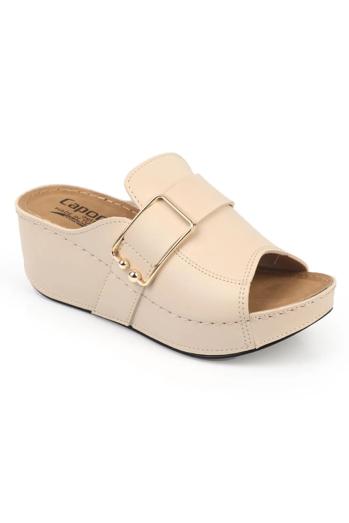 Capone Outfitters  Anatomisch weiche, bequeme Mutterhausschuhe mit Keilabsatz