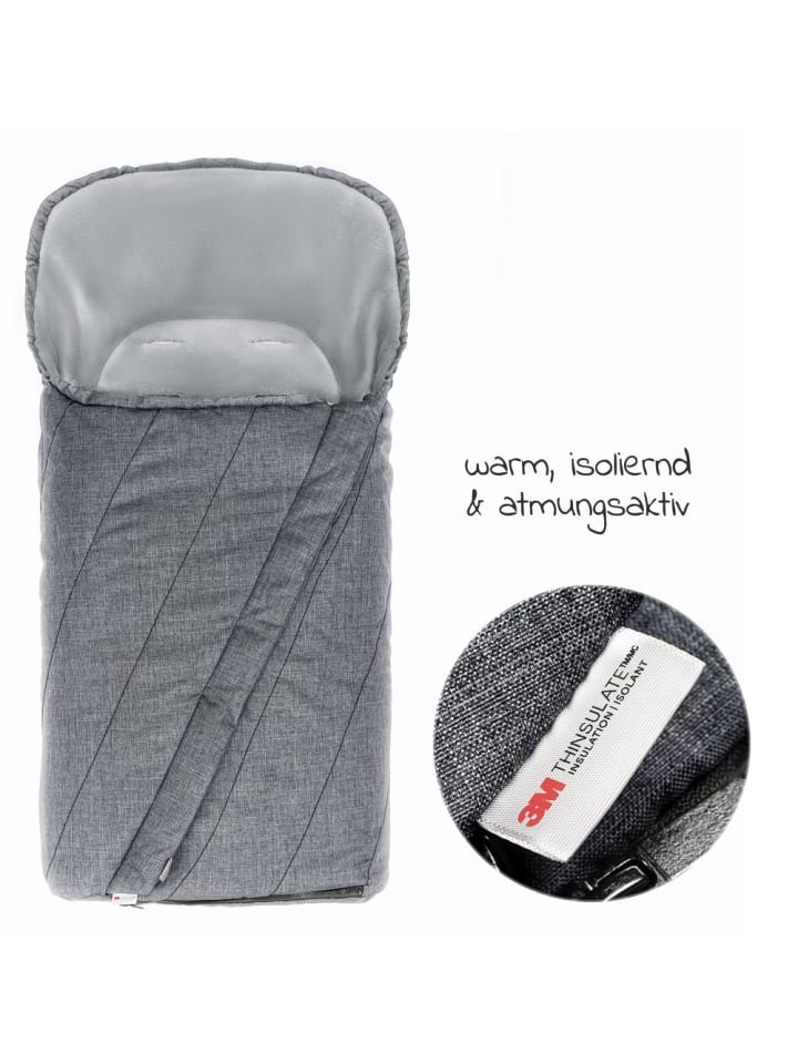 Zamboo Deluxe Winter-Fußsack 3M für Kinderwagen & Buggy - in grau günstig kaufen onesize