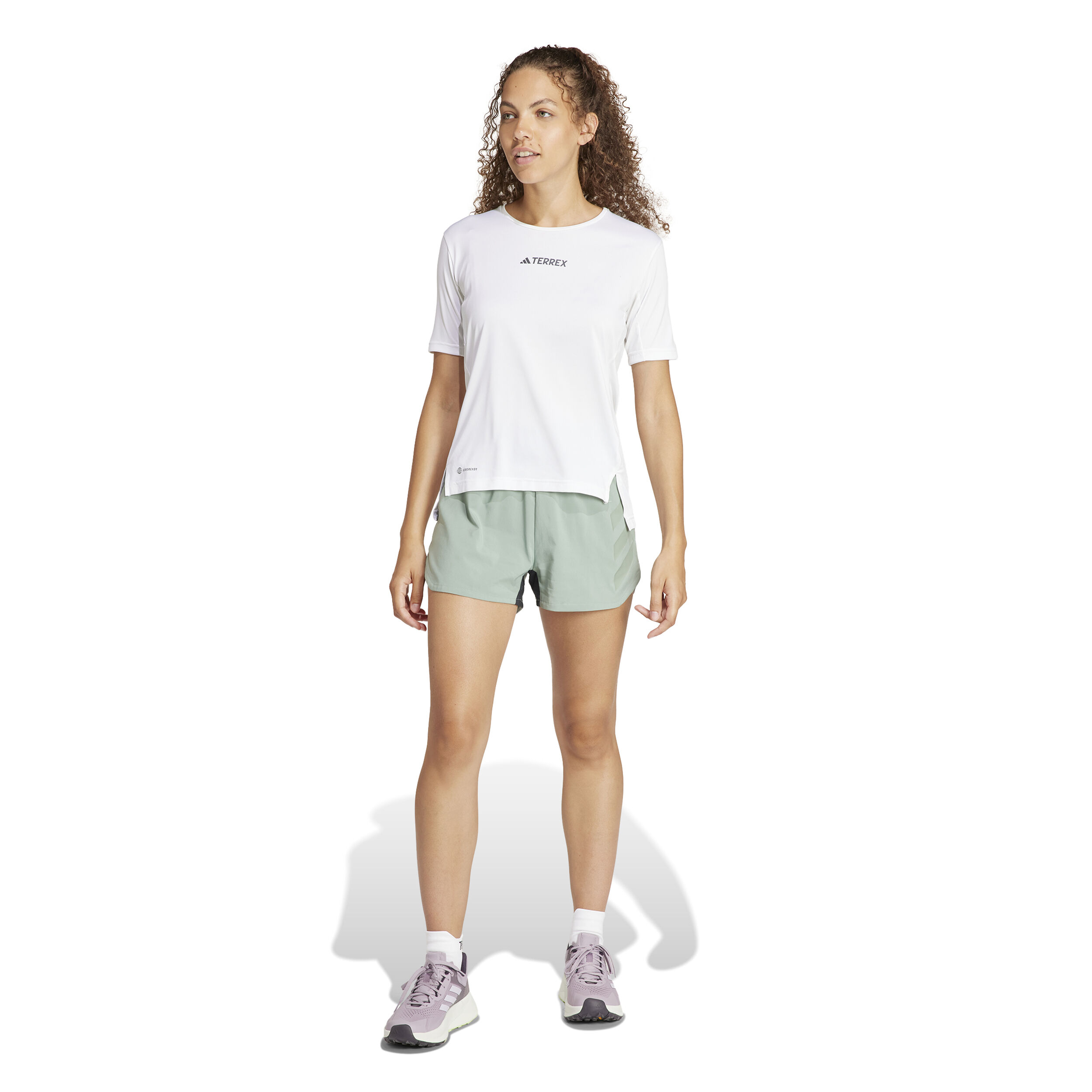 Terrex AGR 5inch Short Laufshorts Damen - Salbei, Schwarz